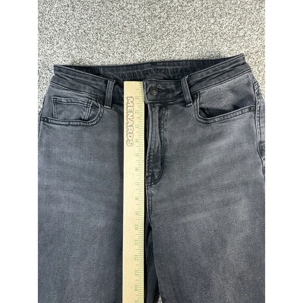 American Eagle Outfitters Jeans‎ Womens 4 Black Cotton Denim Mom Curvy Stretch